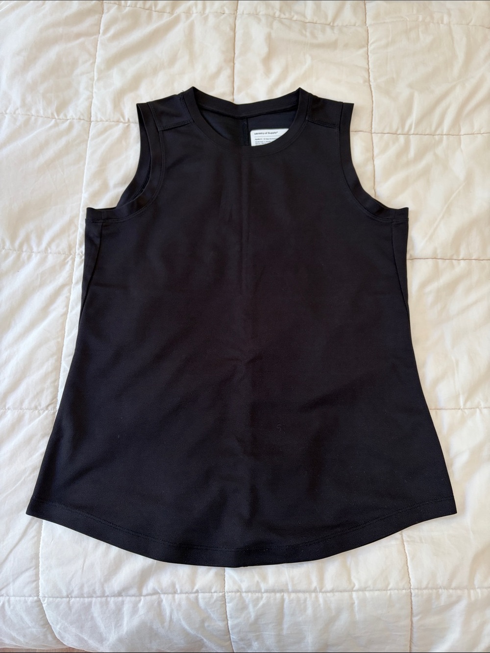 Ministry of Supply Black Crewneck Performance Tank
